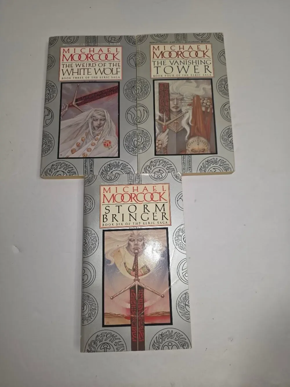 LOT Elric Saga #3, 4, 6 Weird of the White Wolf Michael Moorcock 80s Paperback